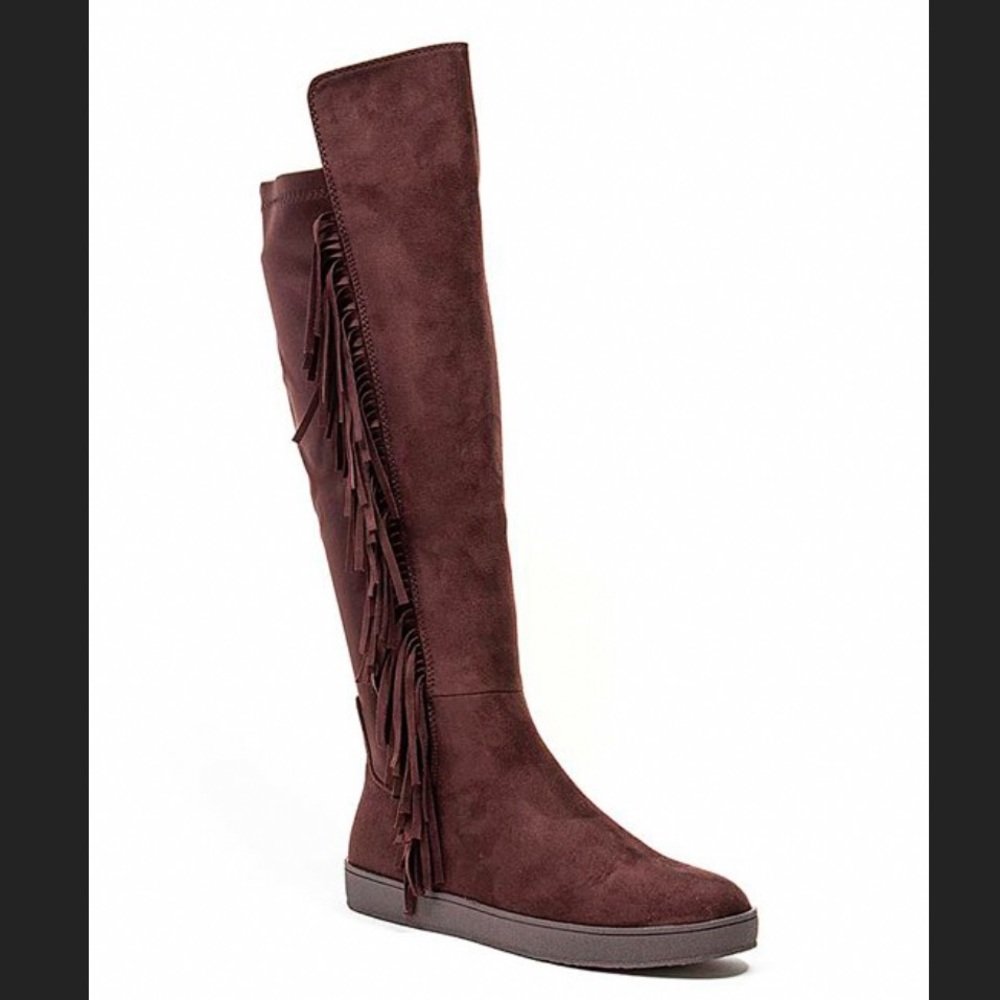 🏷💲🔟 - NWT Brown fringe tall boots